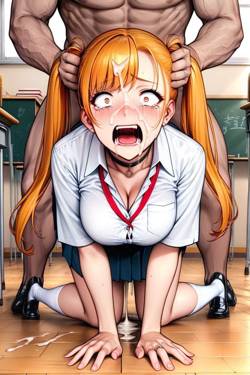 Small Ass, Full Body, Open School Uniform AI Porn