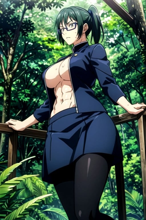 Large Breast, Abs, Maki Zenin (jujutsu Kaisen) AI Porn