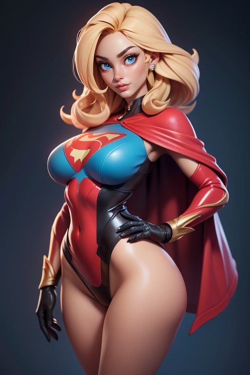 Blonde Hair, Large Breasts, Tight Blue OutfitAI黃片