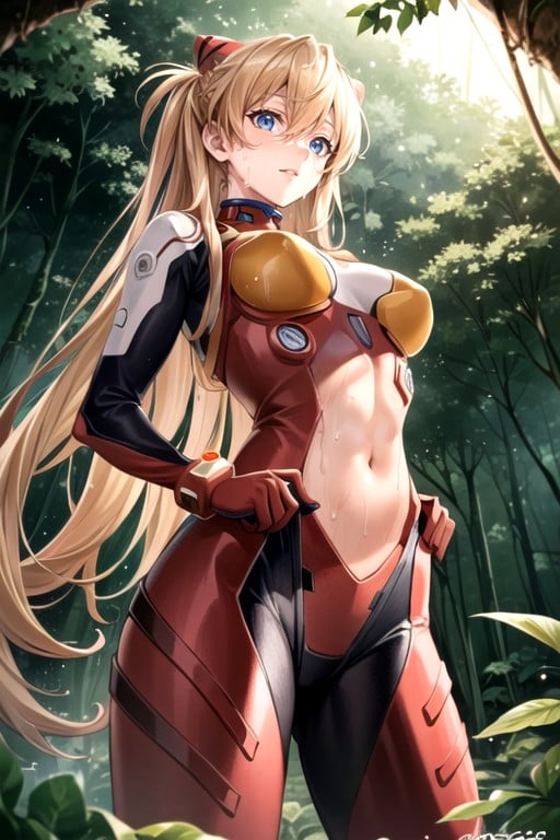 Muscular Tomboy, In Jungle, MusculosaPorno AI Hentai