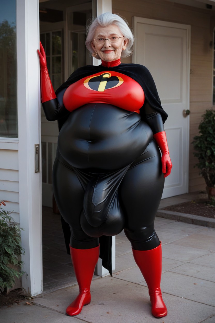 Big Belly, Superhero, Incredibles Movie Shemale AI Porn