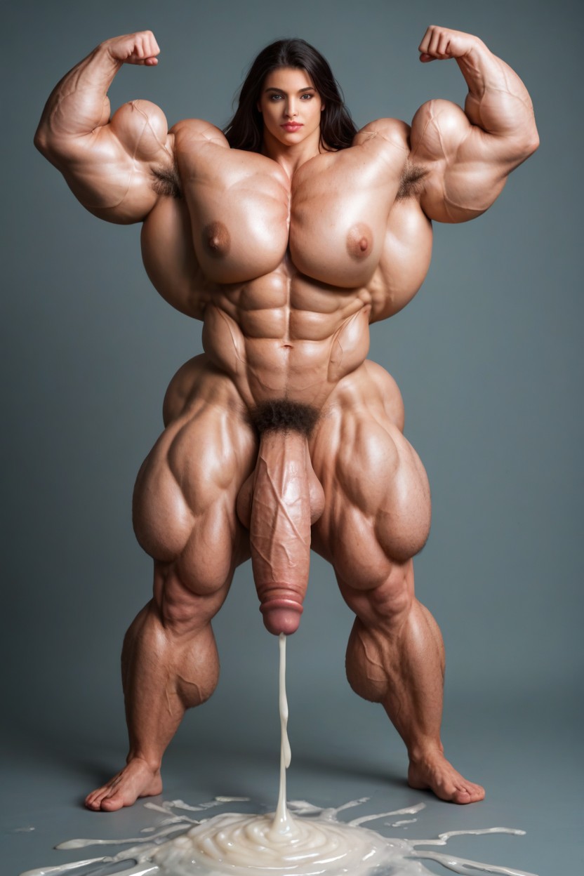 Hyper Gigant Muscles, Veins, Full Body Shemale AI Porn