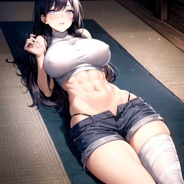 Rounded Breast, Hyuuga Hinata (naruto), Bottom Up AI Porn