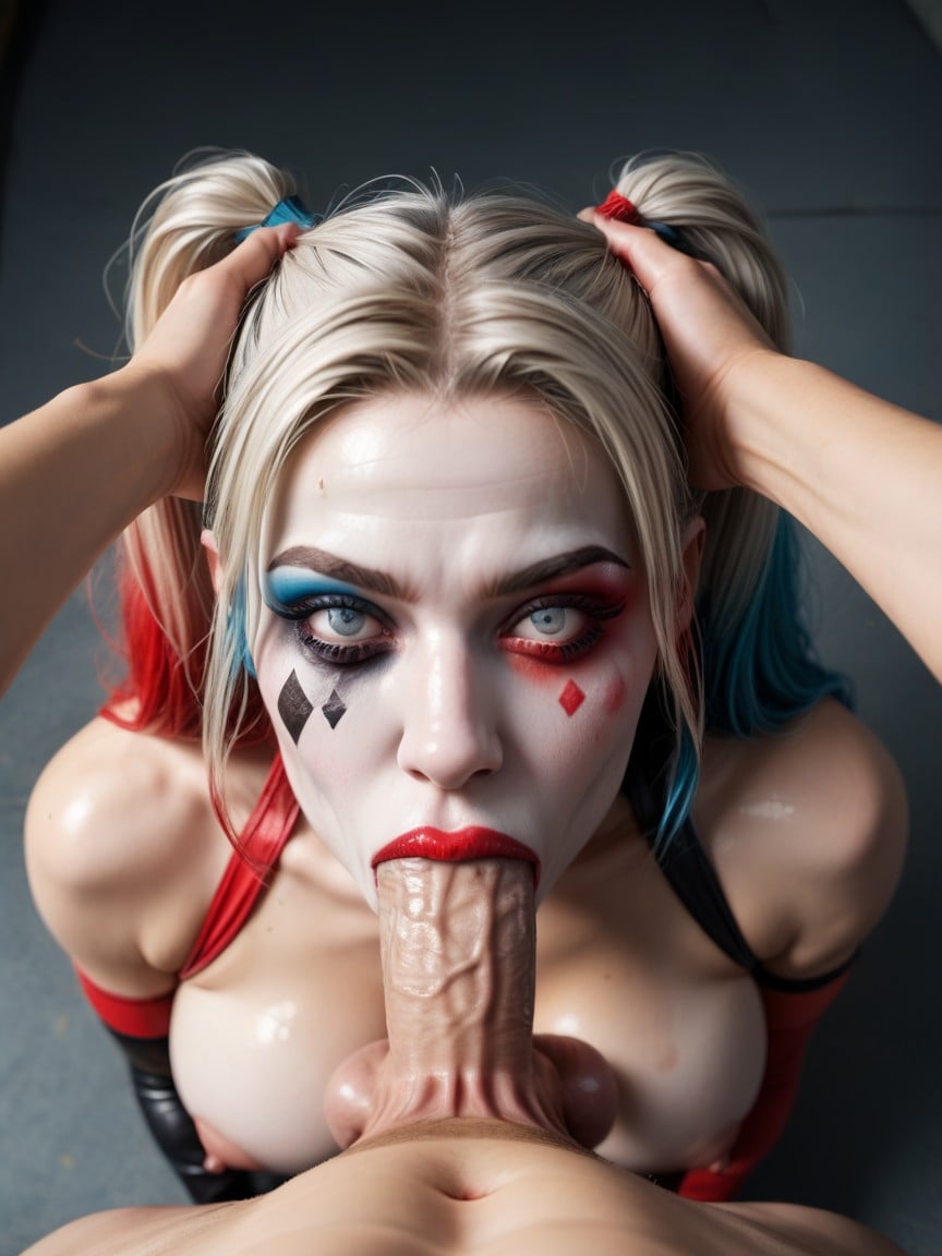 Extremely Realistic, Harley Quinn, Natural Saggy BreastsAI 포르노