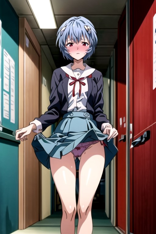 Ayanami Rei (evangelion), Pink Pantie, Soulever La JupePorno IA Hentai