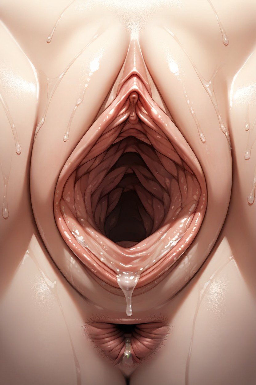 Enormous Wet Ans Slimy Pussy Gape, クローズアップの膣ヘンタイAIポルノ