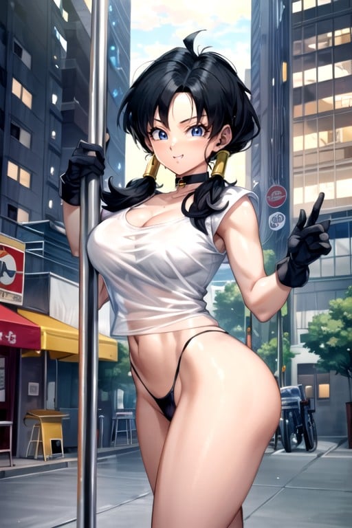 In Lingerie, Muscular, Chocker With Dragon BallPorno AI