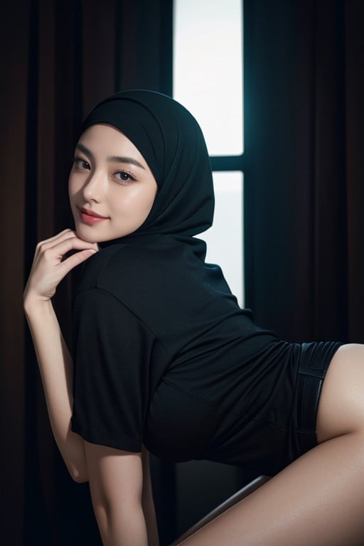 弯腰, 黑暗, HijabAI黃片