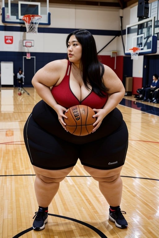 Basquetebol, Bunda Extremamente Grande, Visão Traseira Pornografia de IA