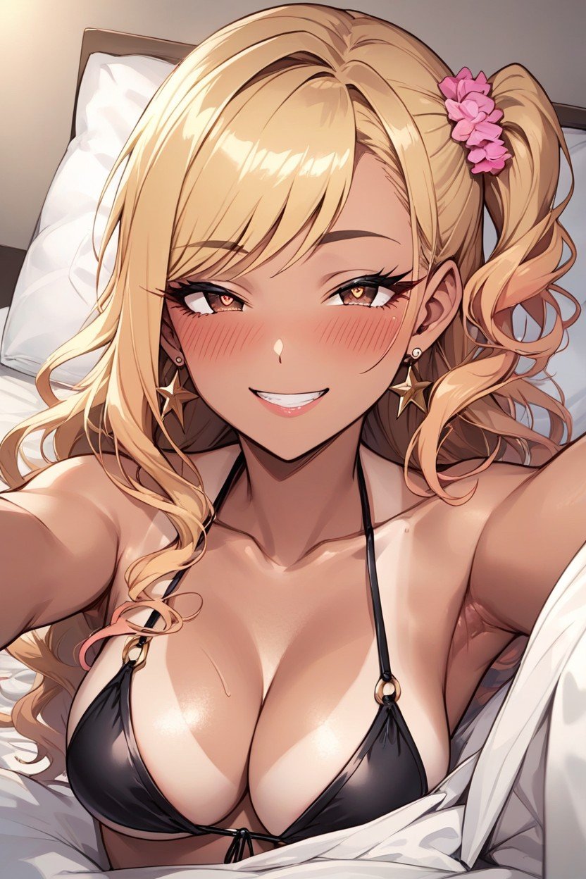 Mismatched Pupils, Wavy Hair, Long HairPorno AI