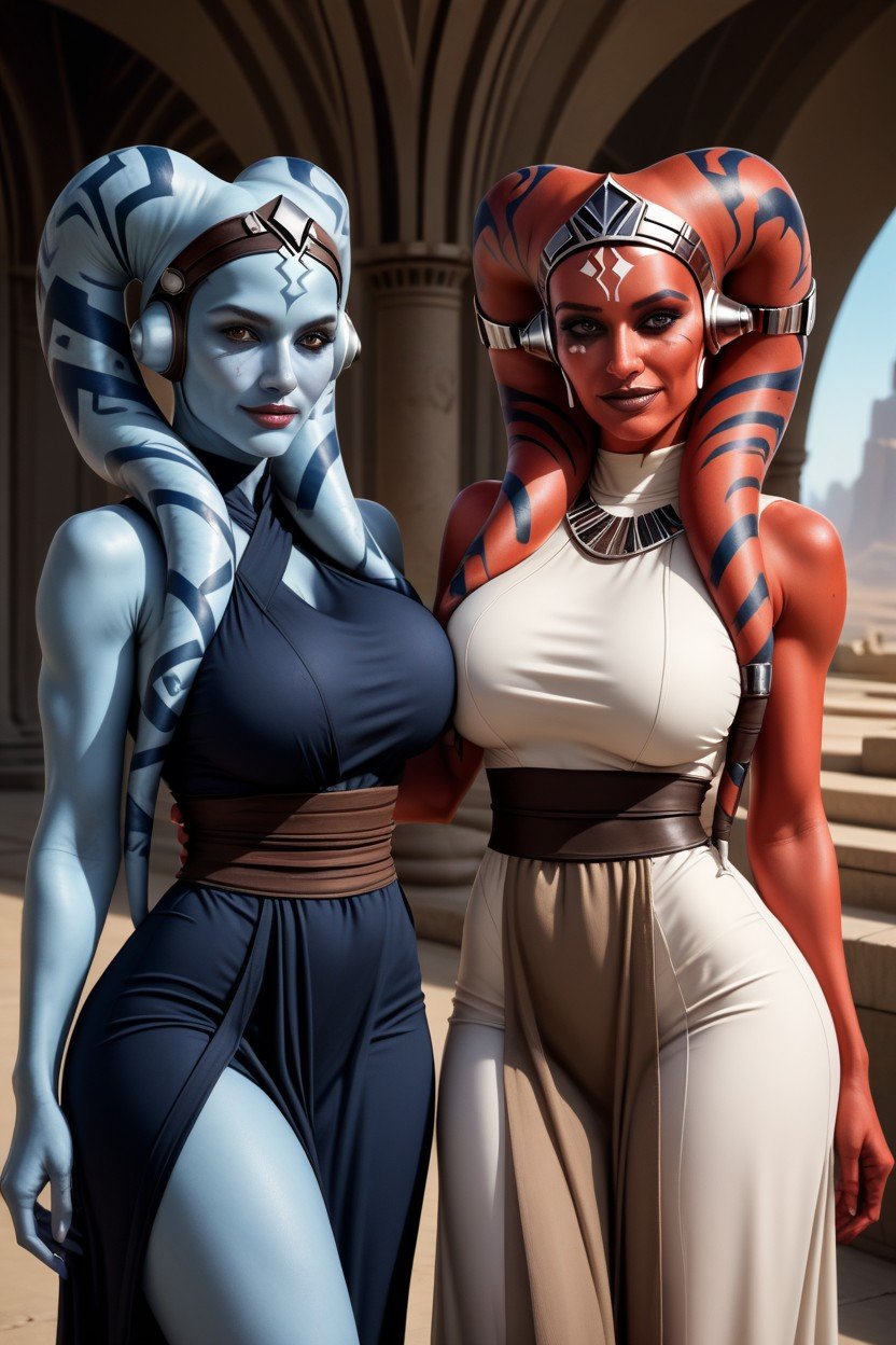 30+, Different Girls, Brown Jedi Robes AI Porn