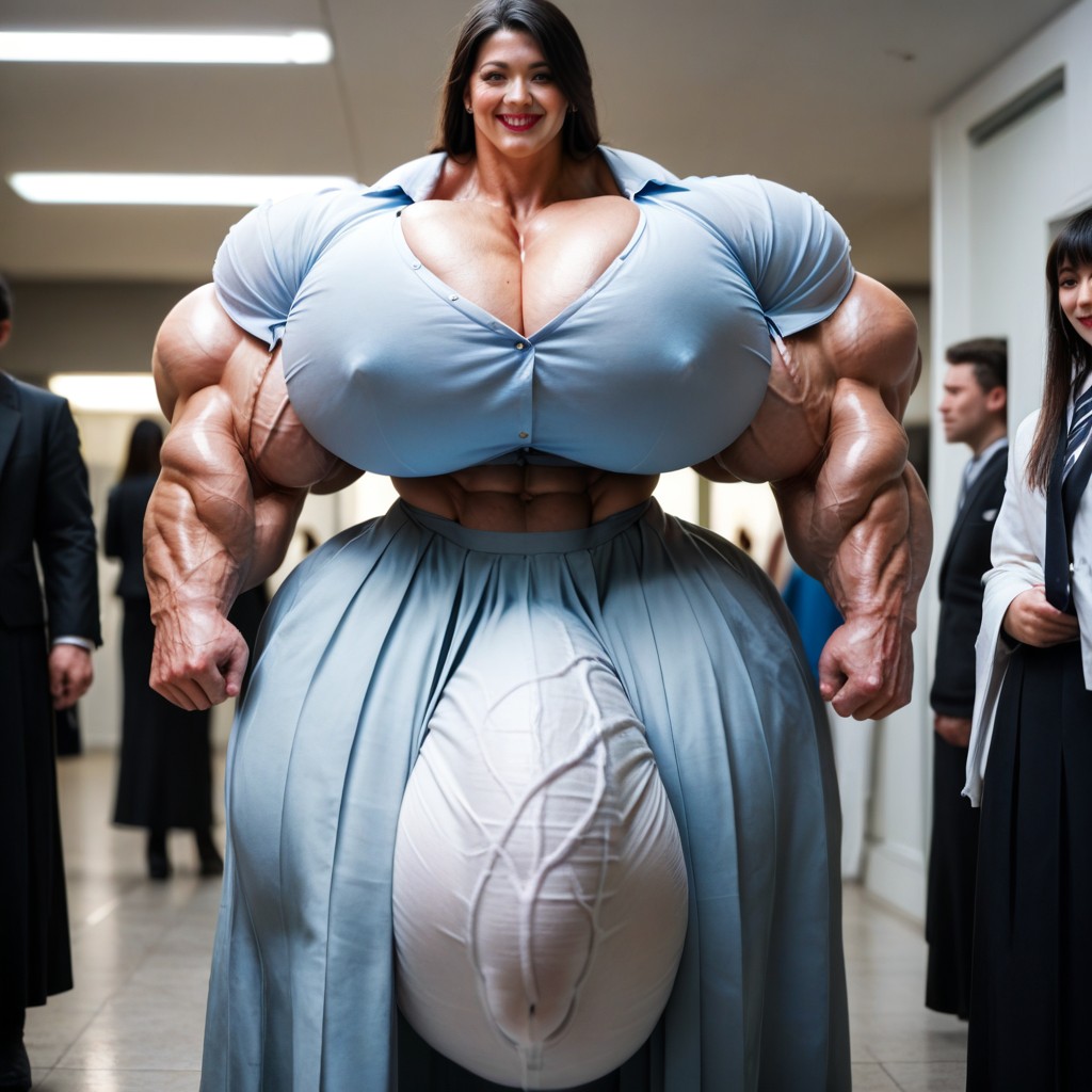 Vista Frontal, Pre-cum, Hyper Gigantic Massive Testicles Porno shemale IA