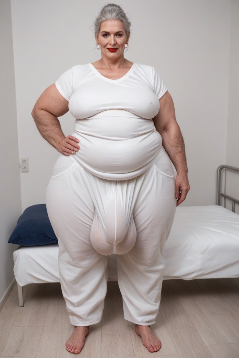 Red Lipstick, Doctors Scrubs, Extremely Large Ass Shemale AI Porn