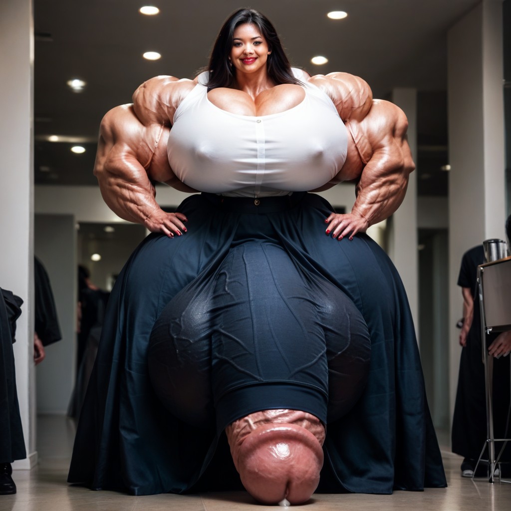 Full Body, Gigantic, Hyper Huge Muscles Shemale AI Porn
