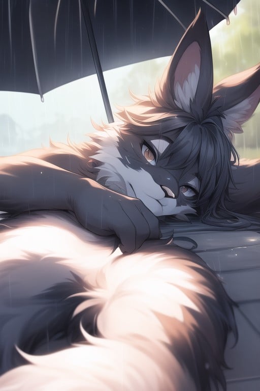 Drawing, Laying, Outdoors Furry AI Porn