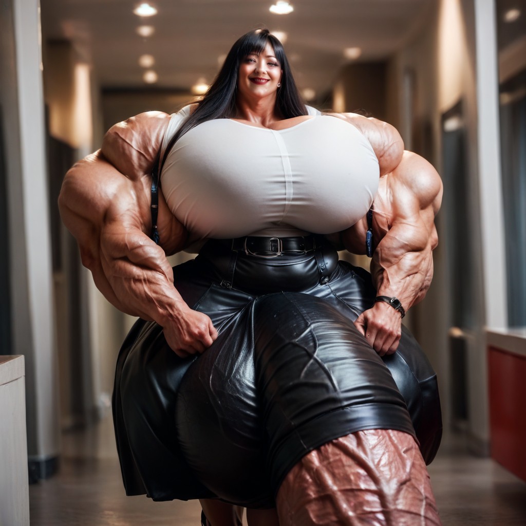 Hyper Giant Muscles, Growth, Hyper Gigantic Massive Penis Shemale AI Porn