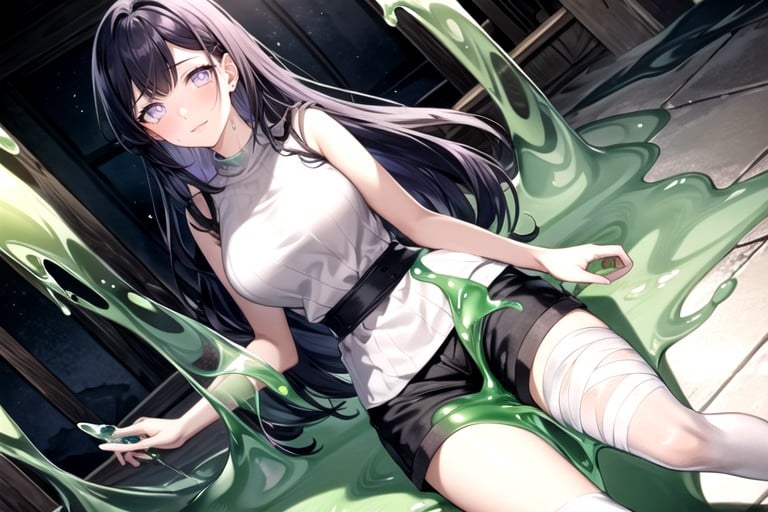 Hyuuga Hinata (naruto), Yeux Verts, Longueur MoyennePorno IA transsexuelle