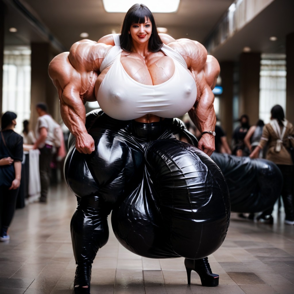 Muscular, Hyper Large Muscles, Hyper Gigantic Muscles Shemale AI Porn