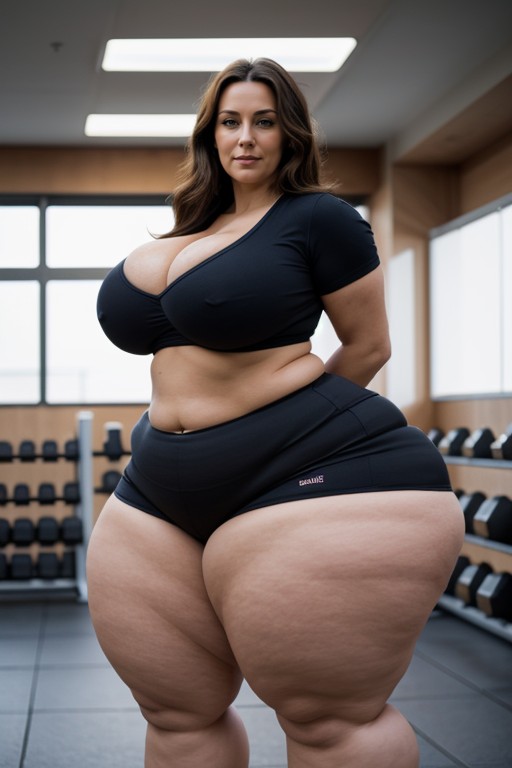 Extremely Large Ass, Gym, Massive Breast AI Porn