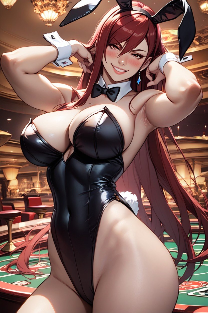 Casino, Modelando, Mirando Al EspectadorPorno AI Hentai