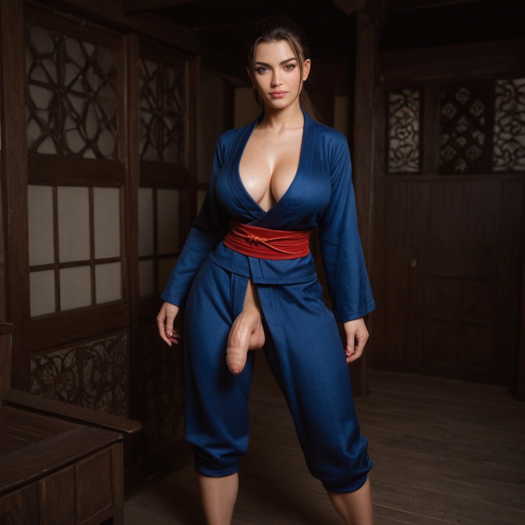 Bottomless, Long Length, Ninja Shemale AI Porn