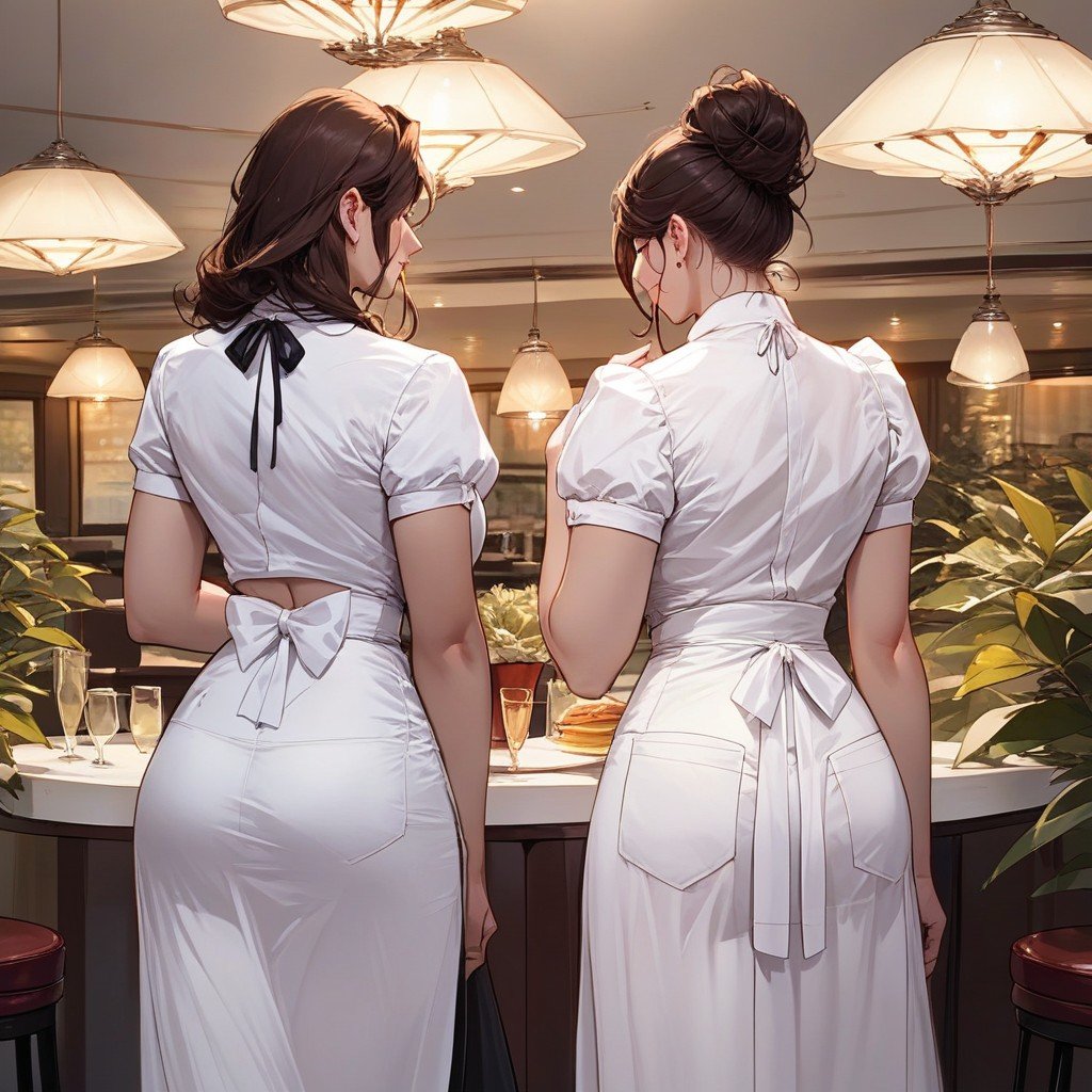 Rear View, Sexy, Restaurant AI Porn