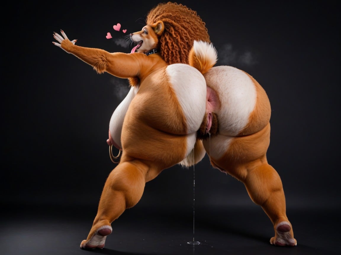 Impossibly Huge Furry Pussy, Corpo Todo, Paws Travesti IA Pornô