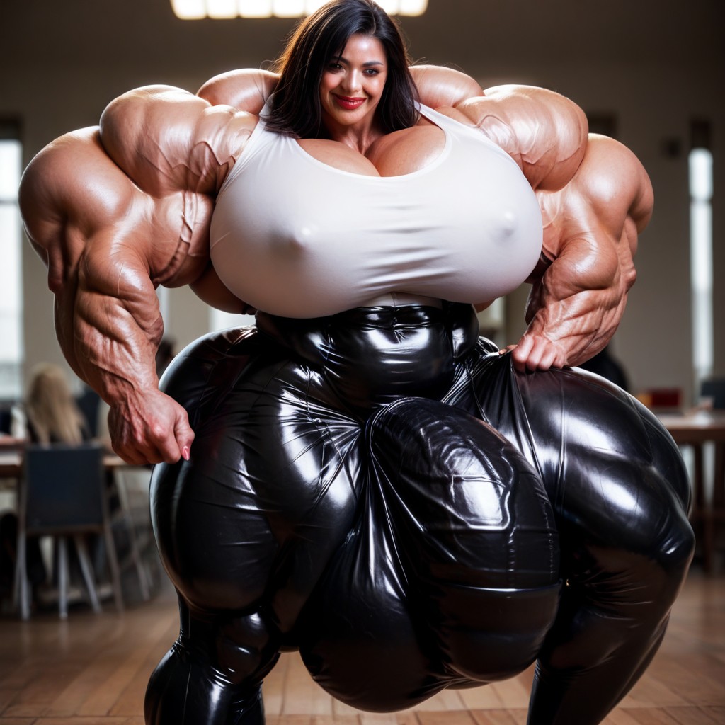 Muscular, Hyper Gigantic Testicles, Horny Shemale AI Porn