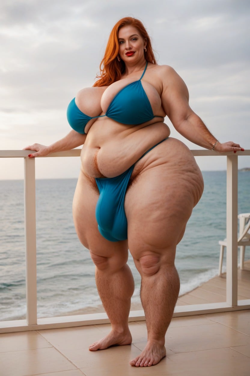 Cellulite Body, Extremely Large Ass, Hyper Cock Shemale AI Porn