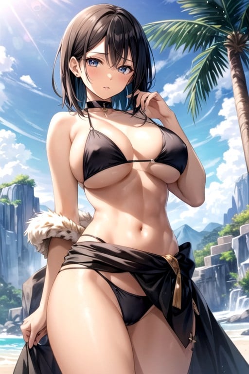 Solo, Palm Trees, Large BreastsAI黃漫