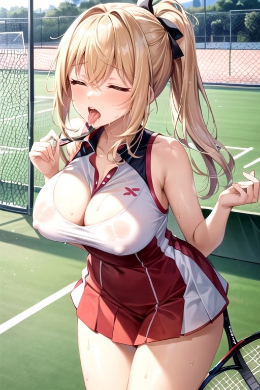 Blush Cheeks, Orgasm Face, Tennis CourtPorno AI Hentai