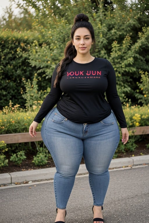 Spanish Portuguese, Turkish, Hyper Double Wide Hips Pornografia de IA