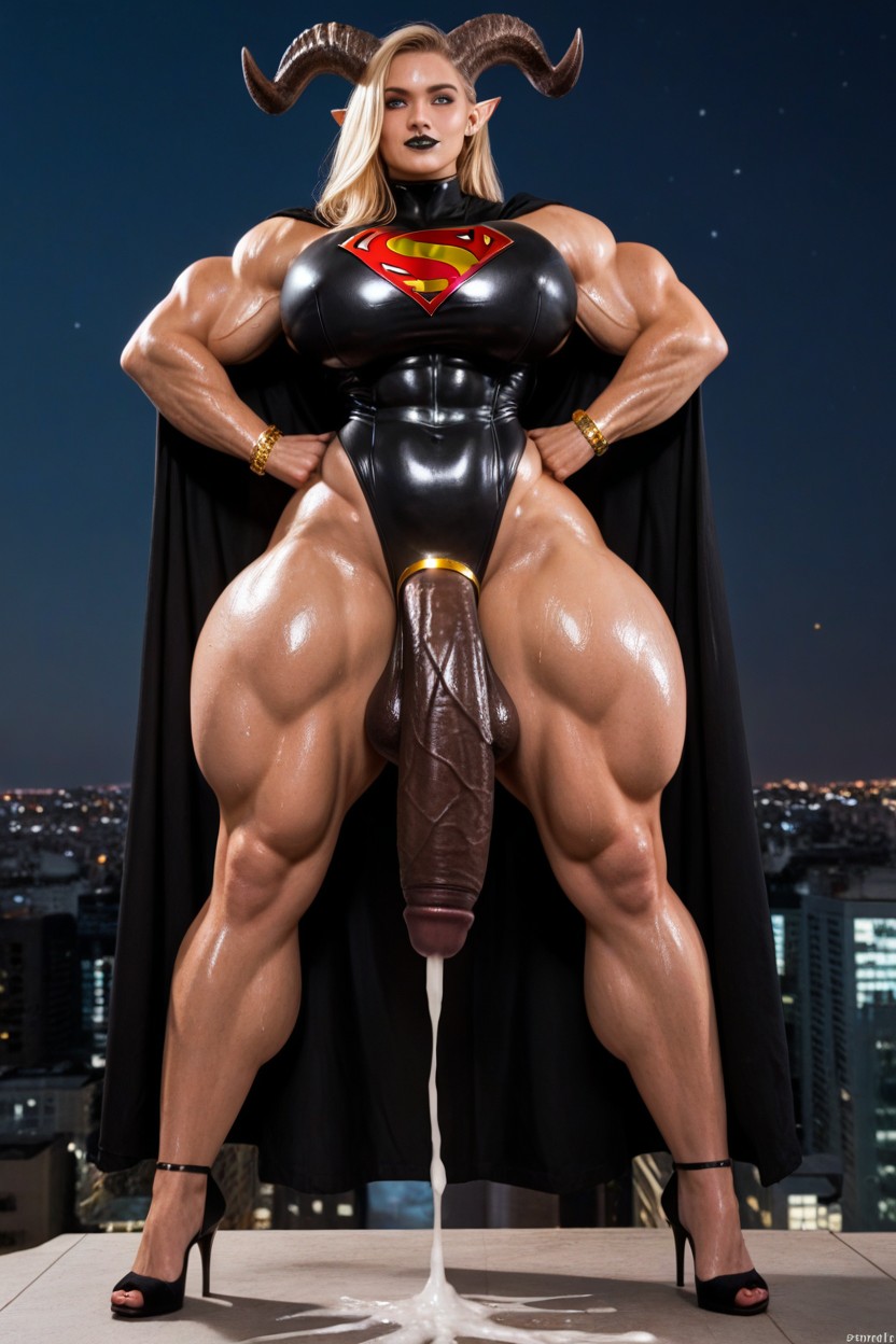 Nach Dem Sex, Veiny Cock, Latexanzug Transfrau KI Porno