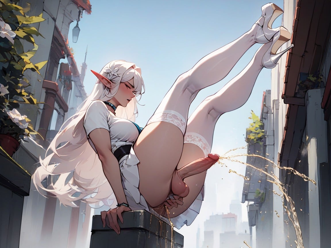 White Skirt, Upskirt, ElfAI獸人黃片