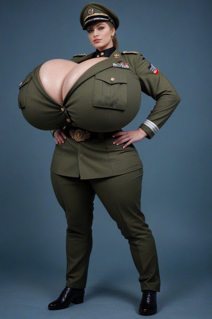 Skinny, Full Body, Military Shemale AI Porn