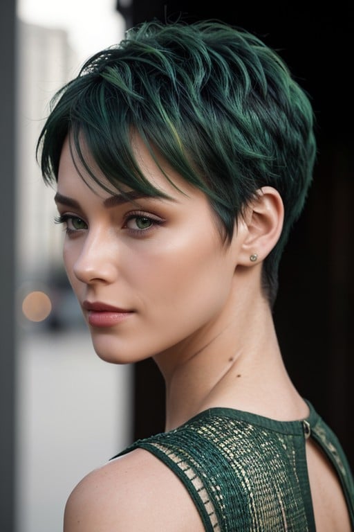 Pixie Cut, Makeup, Specular AI Porn