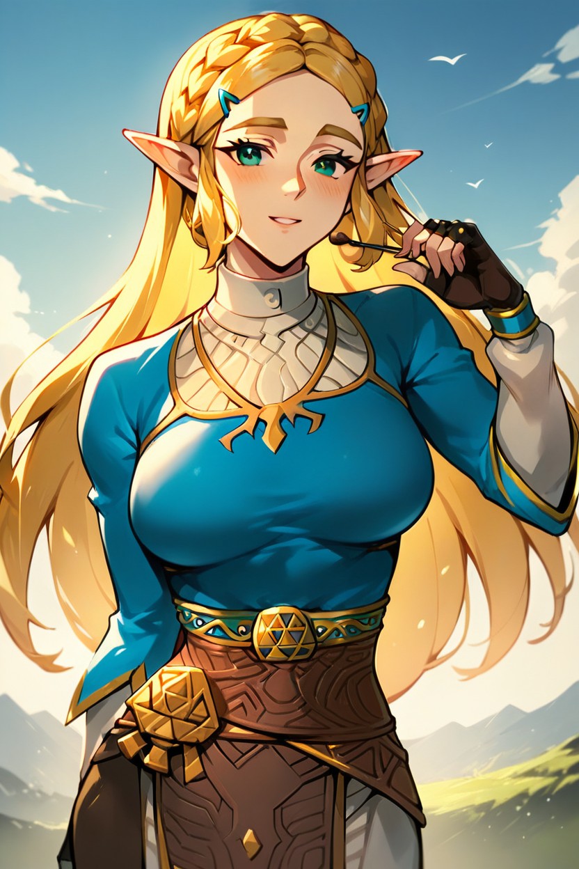 Princess Zelda From Breath Of The Wild Хентай AI порно