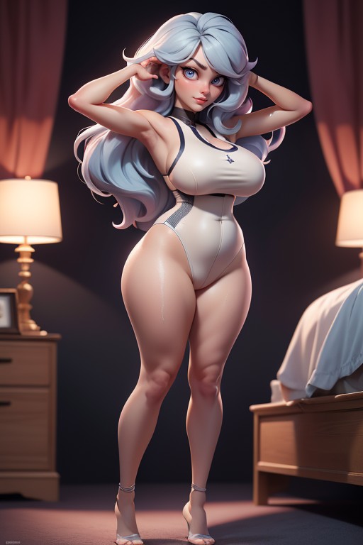 2 People, Pussy Puddle, Puffy Breast Hentai AI Porn
