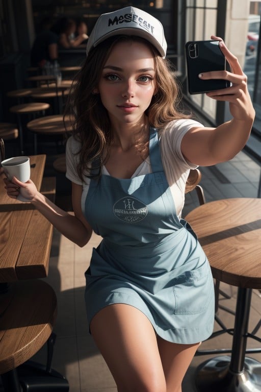 Tablier, Selfie, CaféPorno IA