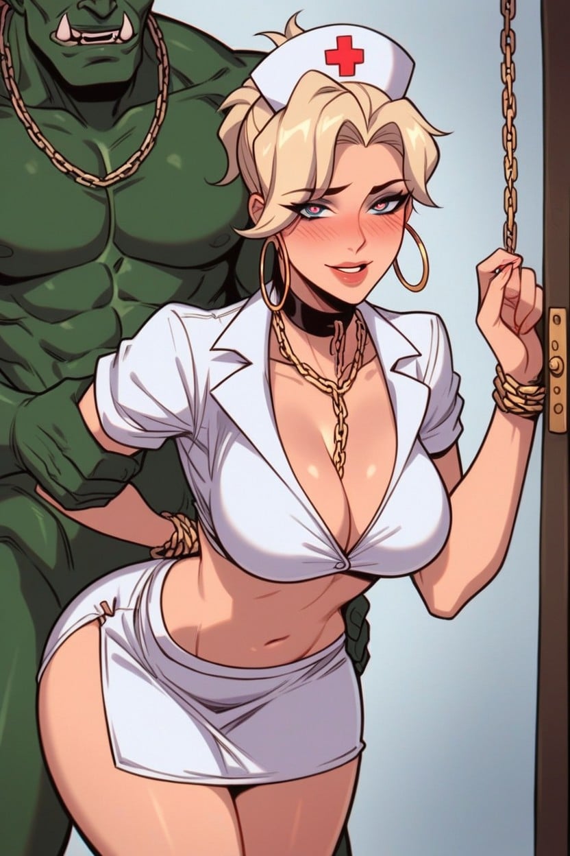 Rounded Breast, Bending Over, Embarrased But Horny Hentai AI Porn