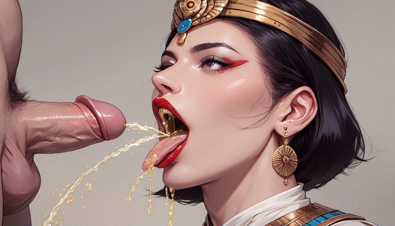 Red Lips, 短发, Pissing Into MouthAI黄片