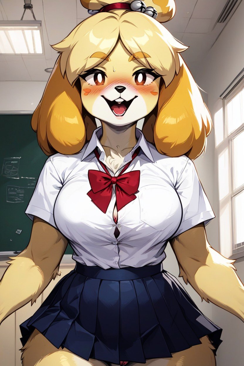 Standing, Happy, School UniformFurry KI Porno