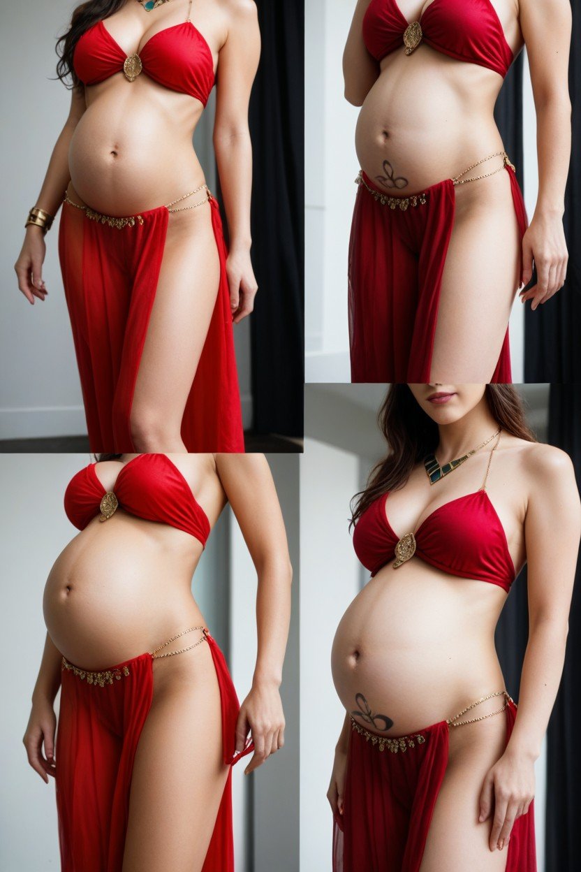 Stages Of Pregnancy In Split Screen, 侧视图, 埃及人人妖AI色情