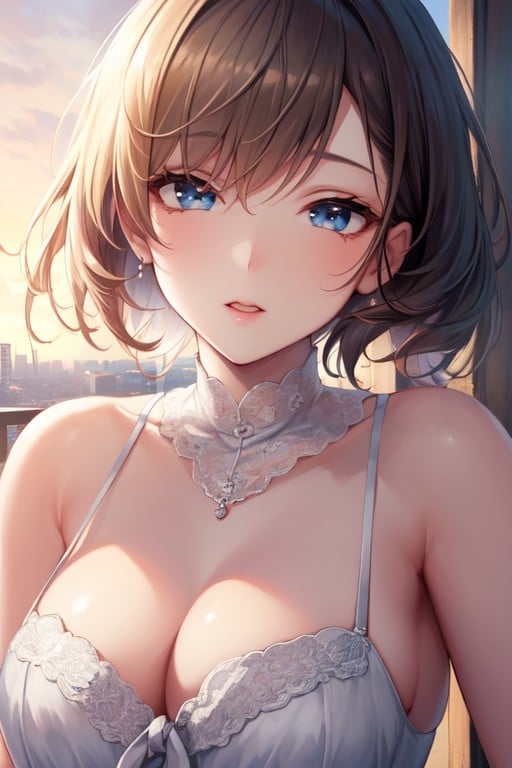 Sundress, Ahegao, Rooftop AI Porn