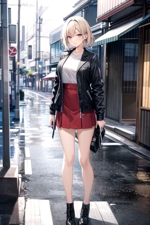 Full Body, Mini Skirt, Jacket AI Porn