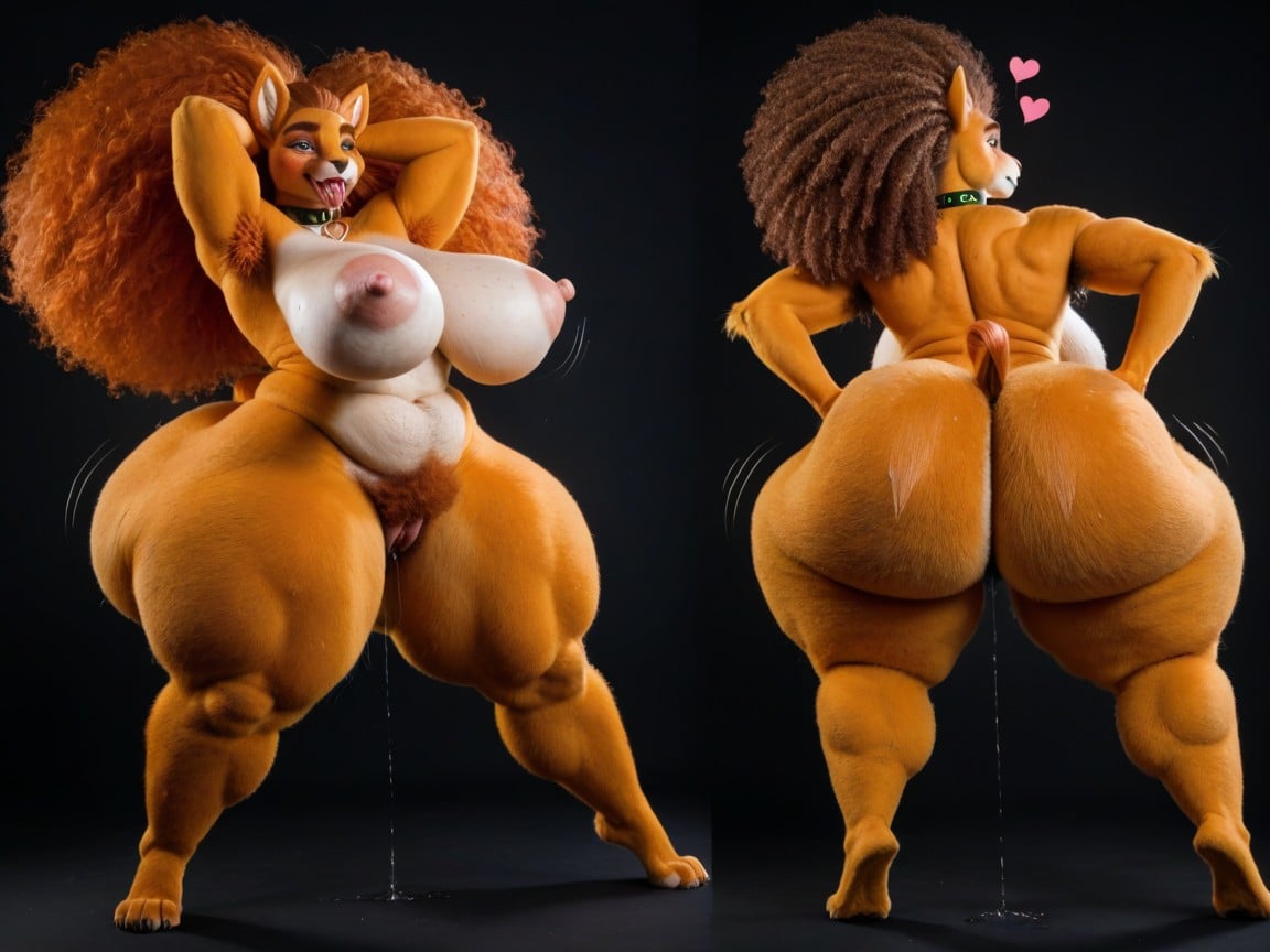 Pubic Mound, Hyper Thick Thighs, Completely Illuminated Figure AI Porn