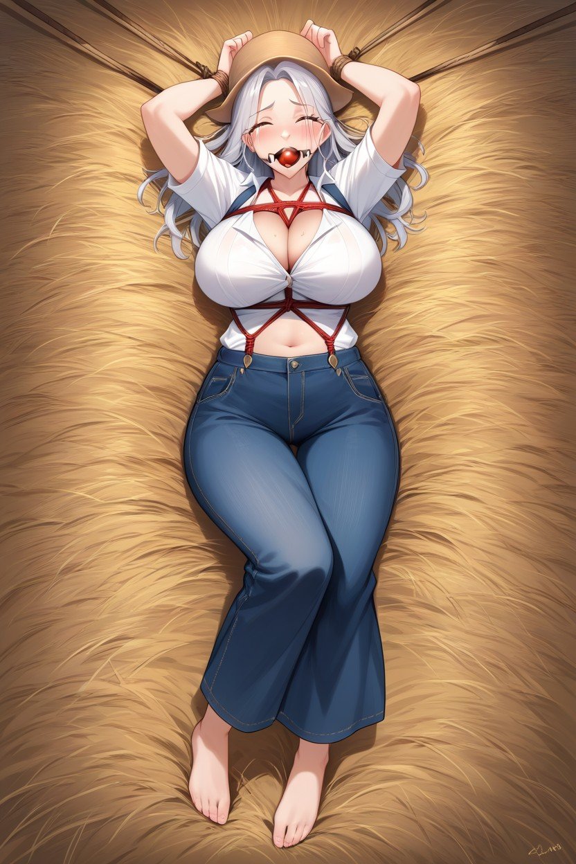 Full Body, Cleavage, Laying AI Porn