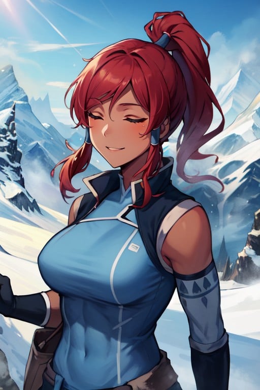 Tousled Bright Red Hair, Guantes De Nylon, Muscular ArmsPorno AI Hentai