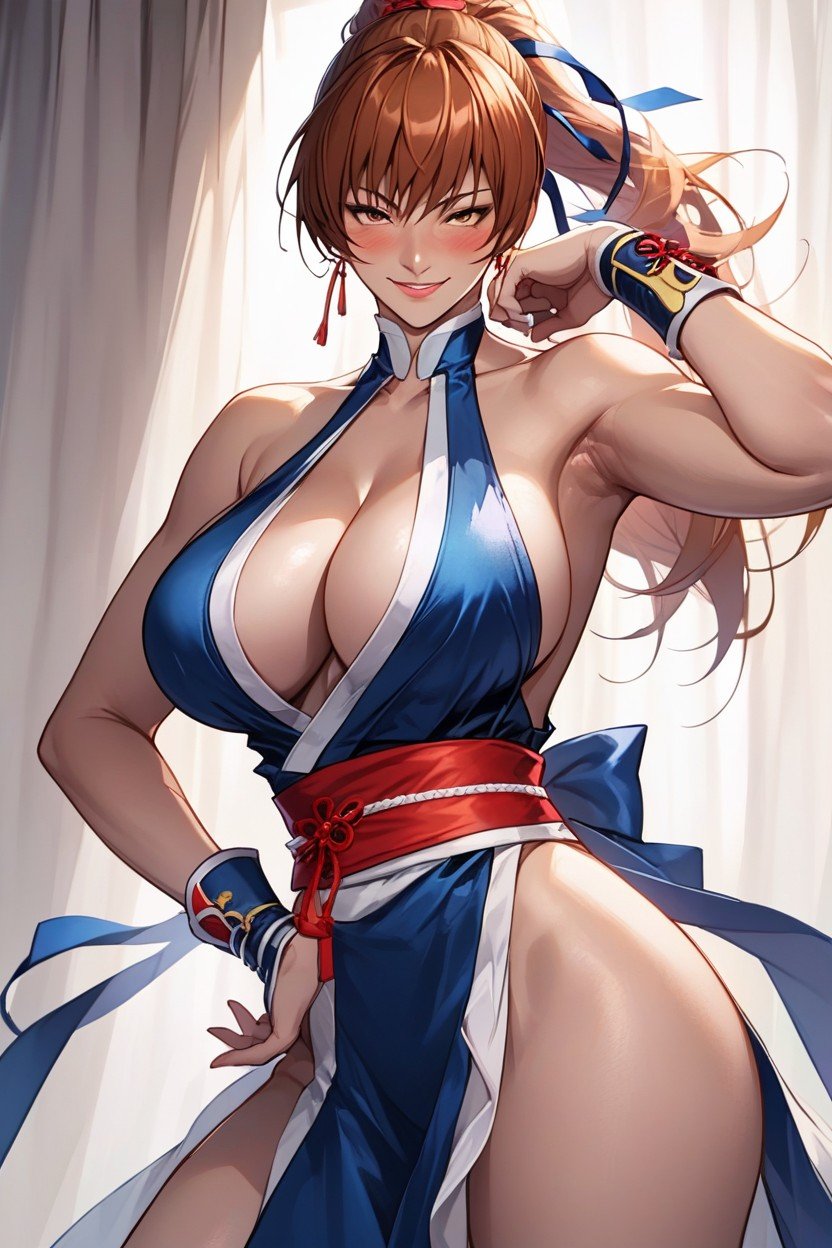 Decote, In The Stage, Kasumi From Doa Pornografia de IA