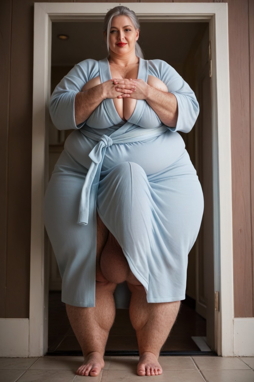 Pale Skin, Fully Clothed, Obese Shemale AI Porn